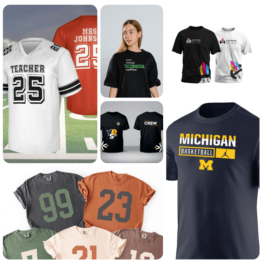 Branded tshirt dtf personalised tshirts in peterborough