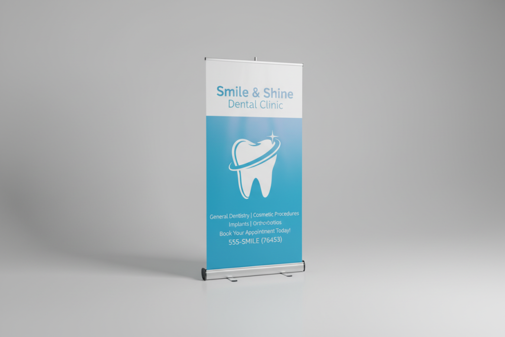 Professional roller banner printing service in Peterborough