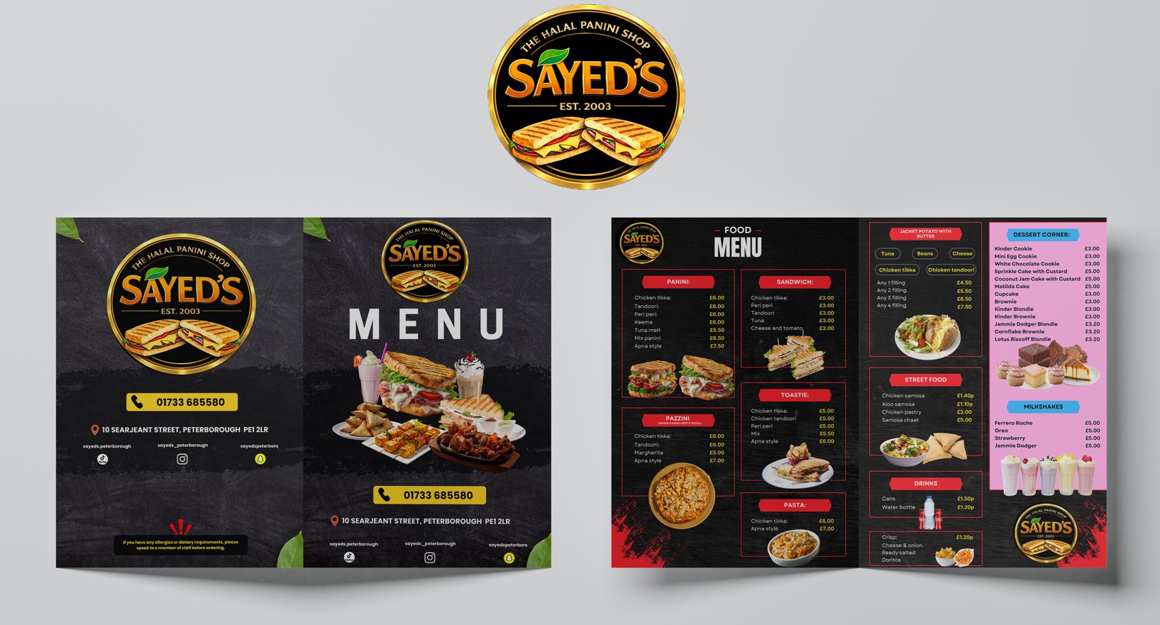 restaurant bar menu design and printing in peterborough